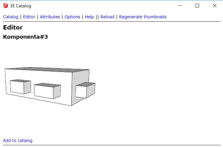 Tvorba komponentu 3E Catalog
