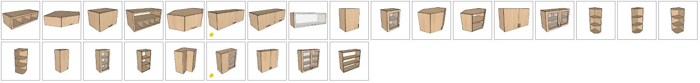 Sketchup komponenty – Kuchynské skrinky