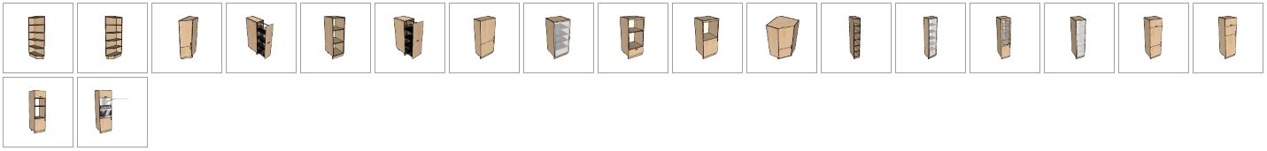 Sketchup komponenty – Kuchynské skrinky